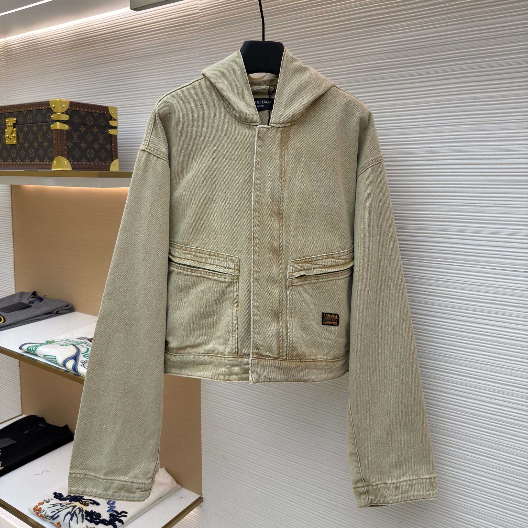 Balenciaga Zipped-pocket Long-sleeves Denim Jacket - DopestKickz