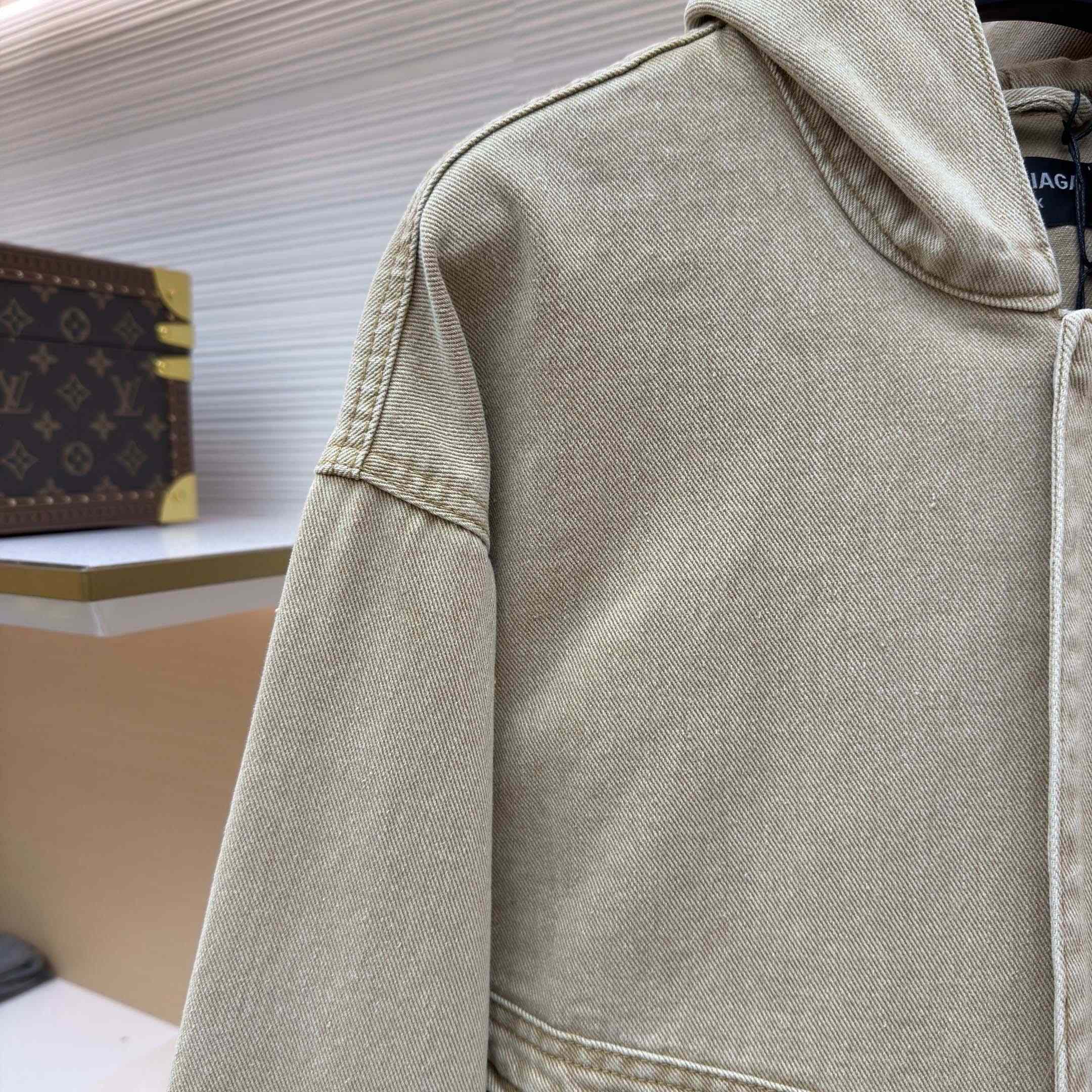 Balenciaga Zipped-pocket Long-sleeves Denim Jacket - DopestKickz