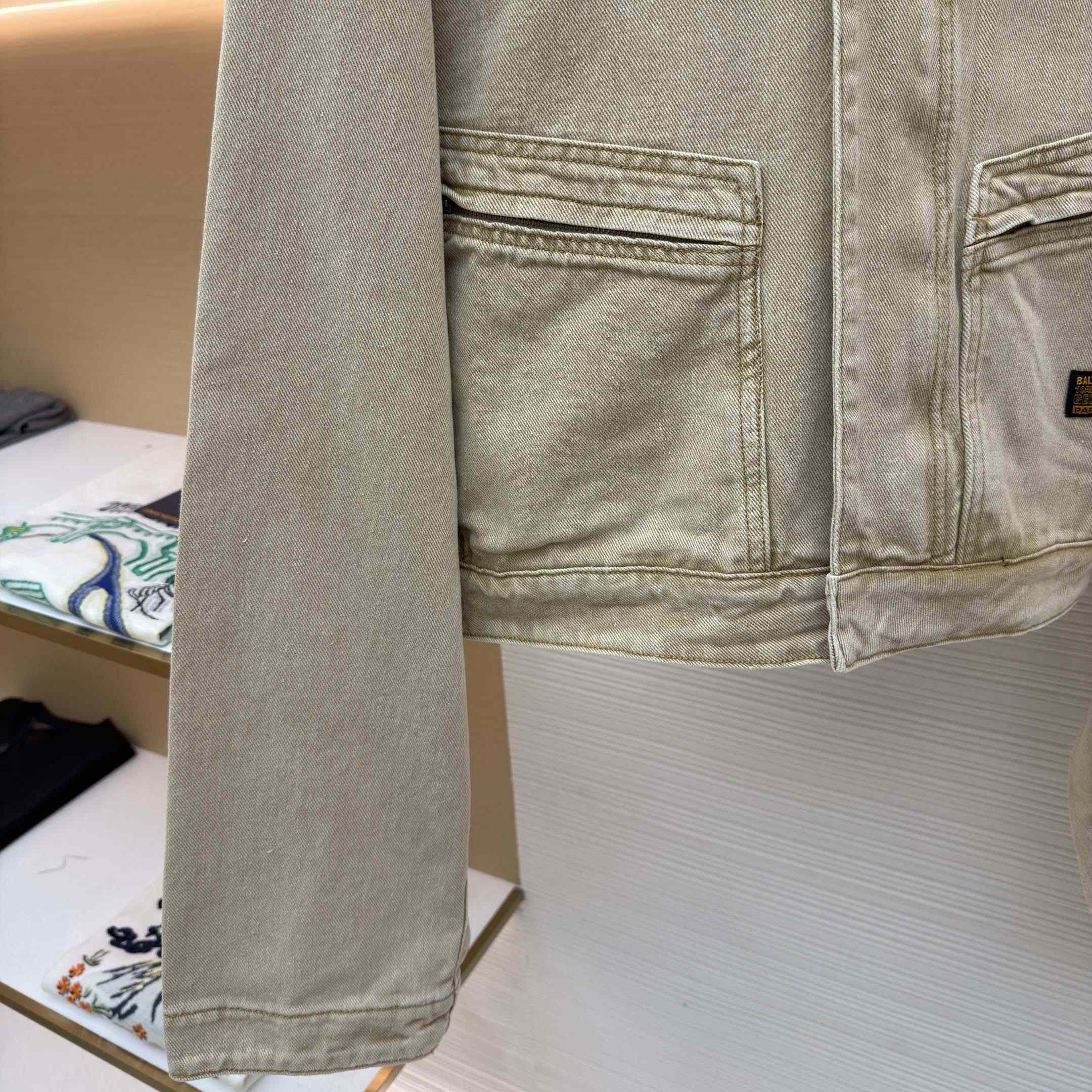 Balenciaga Zipped-pocket Long-sleeves Denim Jacket - DopestKickz