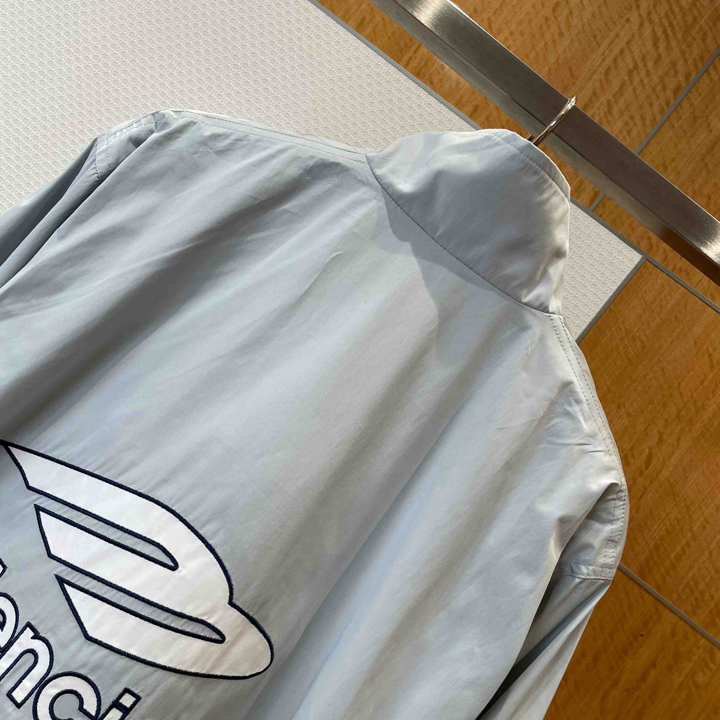 Balenciaga 3B Football Jacket In New Grey - DopestKickz