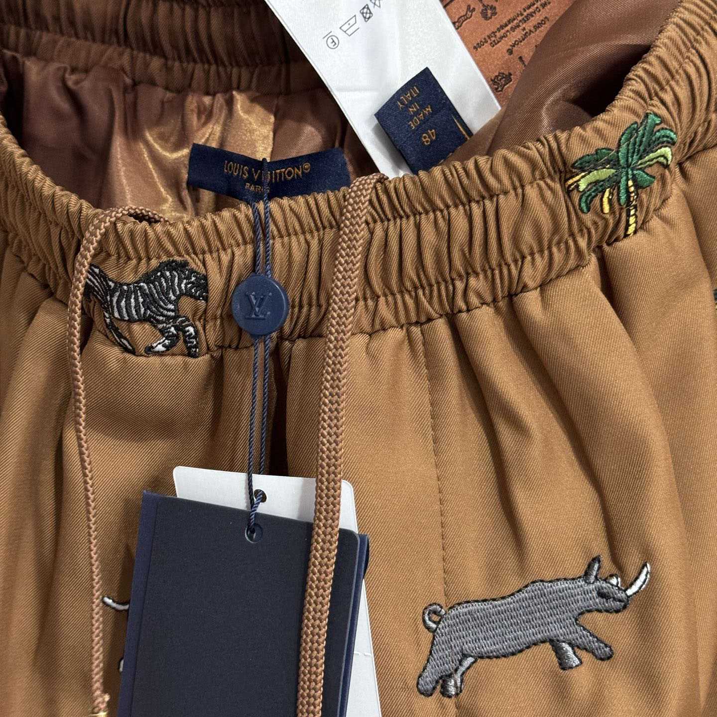 Louis Vuitton LV x The Darjeeling Limited Fil Coupe Drawstring Pants   1AJUMF - DopestKickz