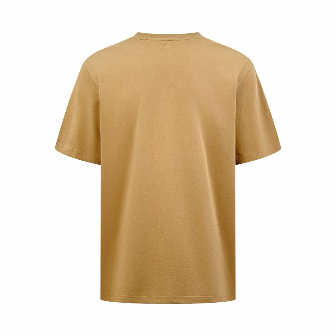 AMI Paris Beige Cotton Ami De Coeur T-shirt - DopestKickz