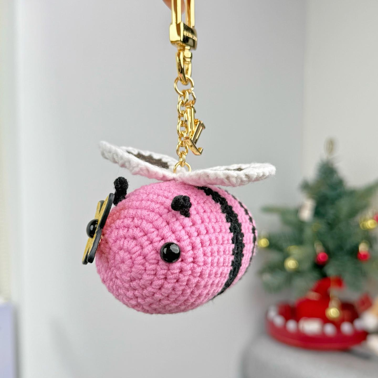 Louis Vuitton Bee LV Crochet Bag Charm   M02585 - DopestKickz