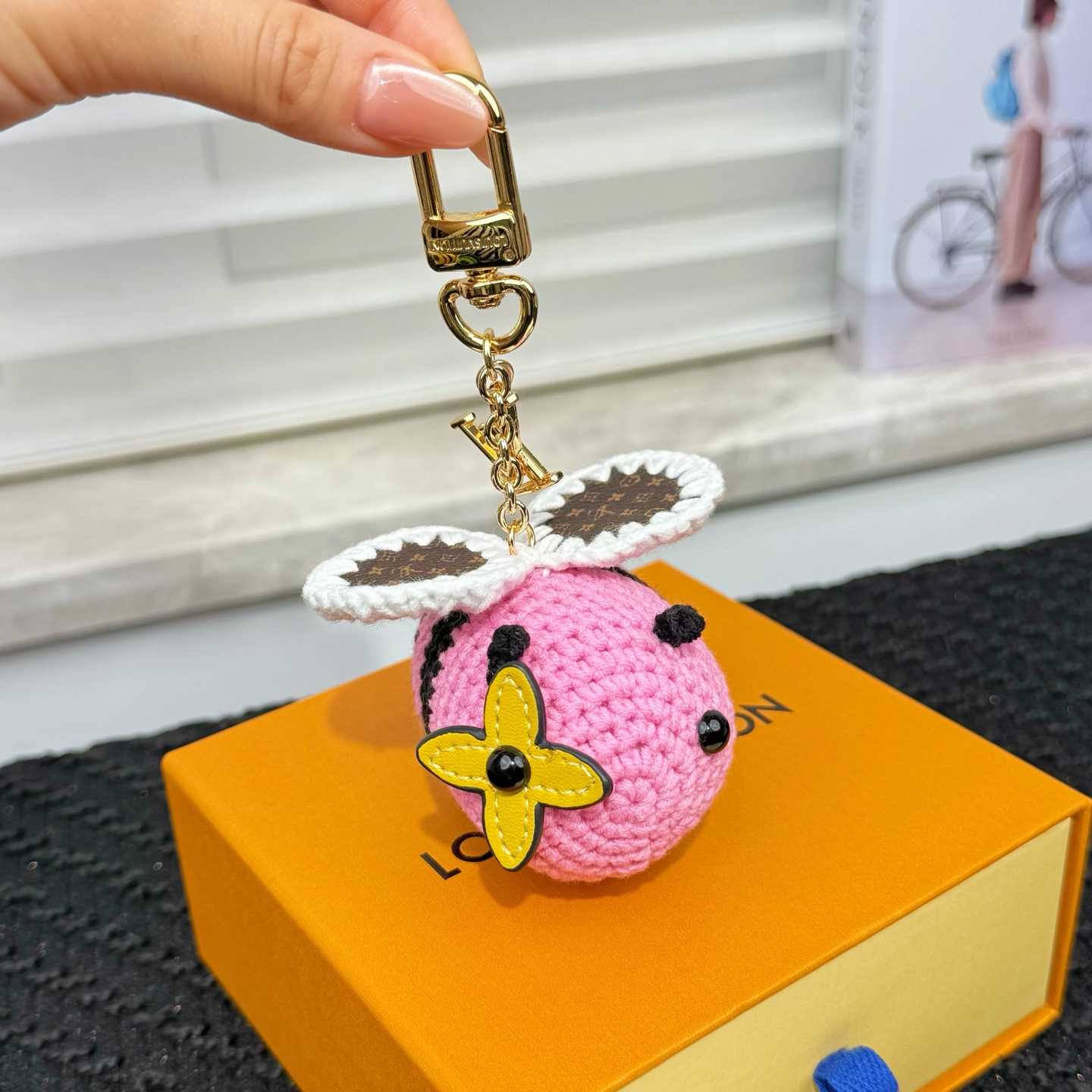 Louis Vuitton Bee LV Crochet Bag Charm   M02585 - DopestKickz