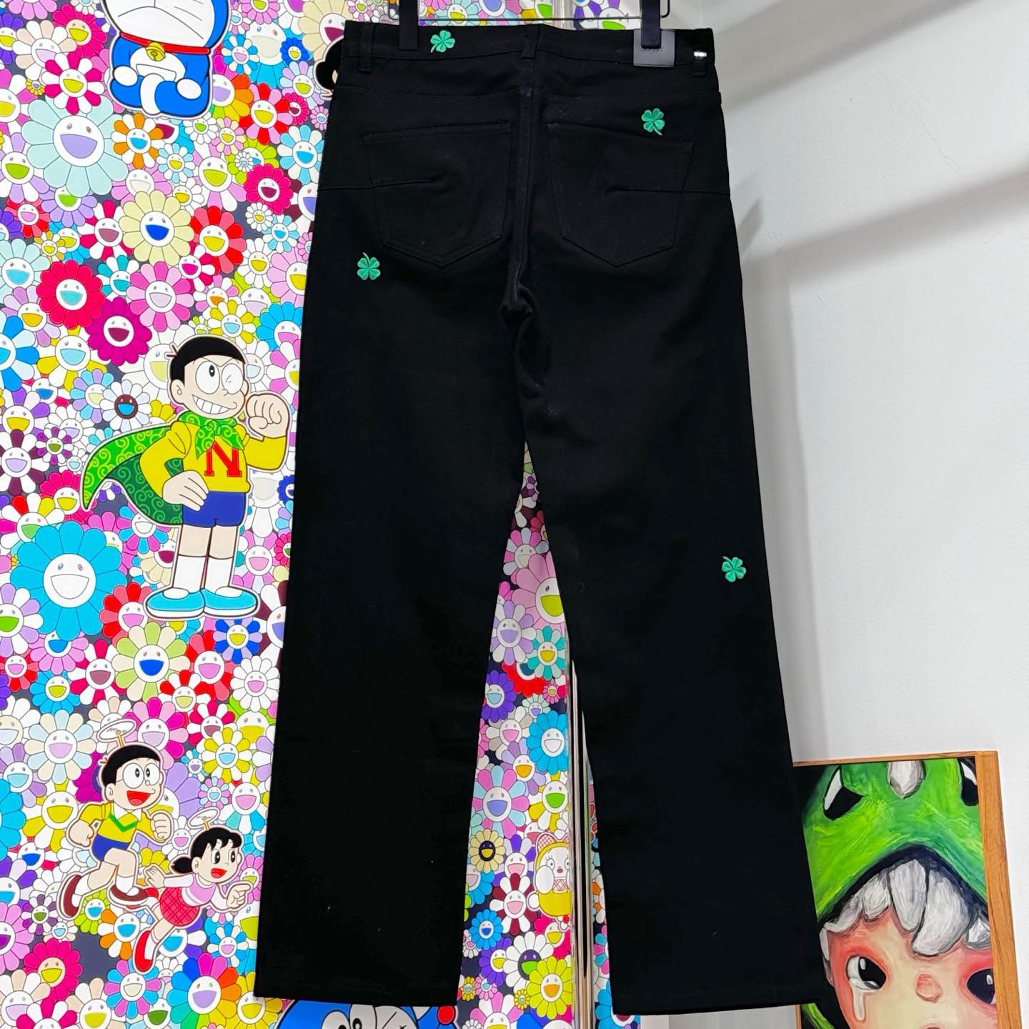 Dior Long Regular Jeans with Dior Clover Embroideries  - DopestKickz