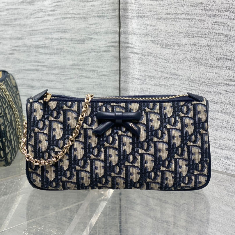 Dior Oblique Bow Pouch with Chain - DopestKickz