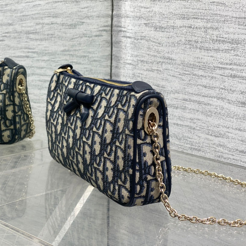 Dior Oblique Bow Pouch with Chain - DopestKickz
