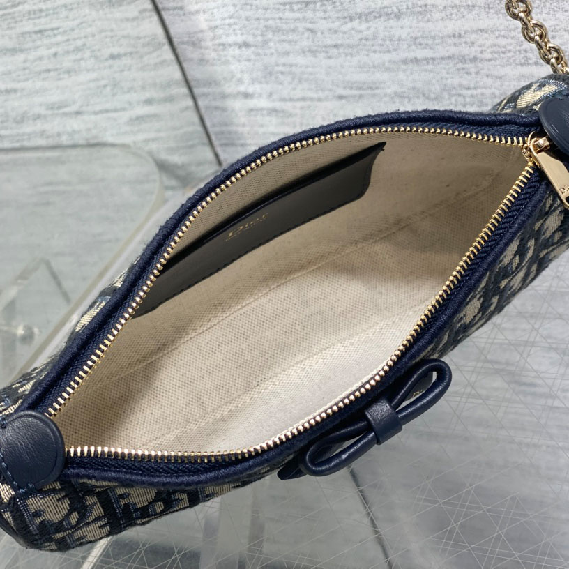 Dior Oblique Bow Pouch with Chain - DopestKickz