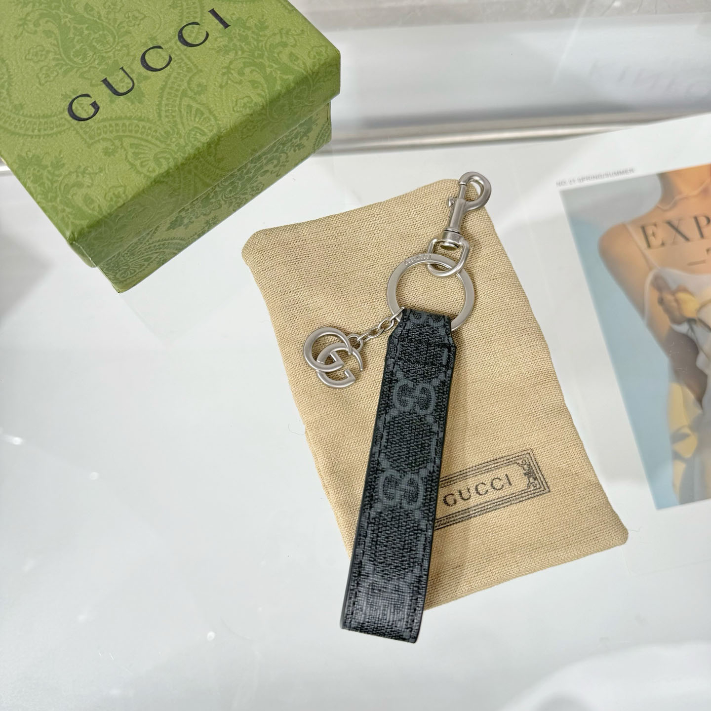Gucci GG Keychain With Double G  - DopestKickz