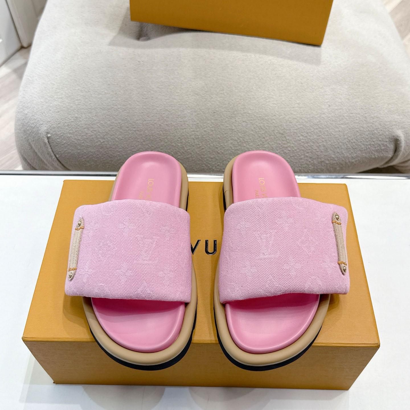 Louis Vuitton Pool Pillow Flat Comfort Mule 1AGUZH - DopestKickz