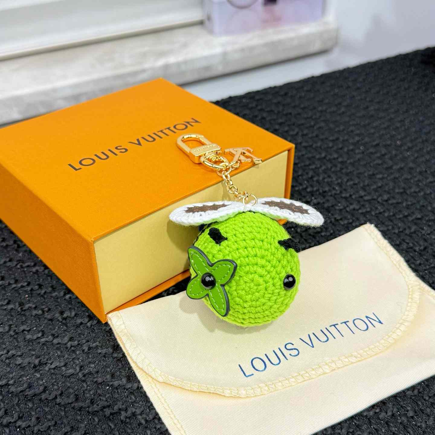 Louis Vuitton Bee LV Crochet Bag Charm   M02585 - DopestKickz