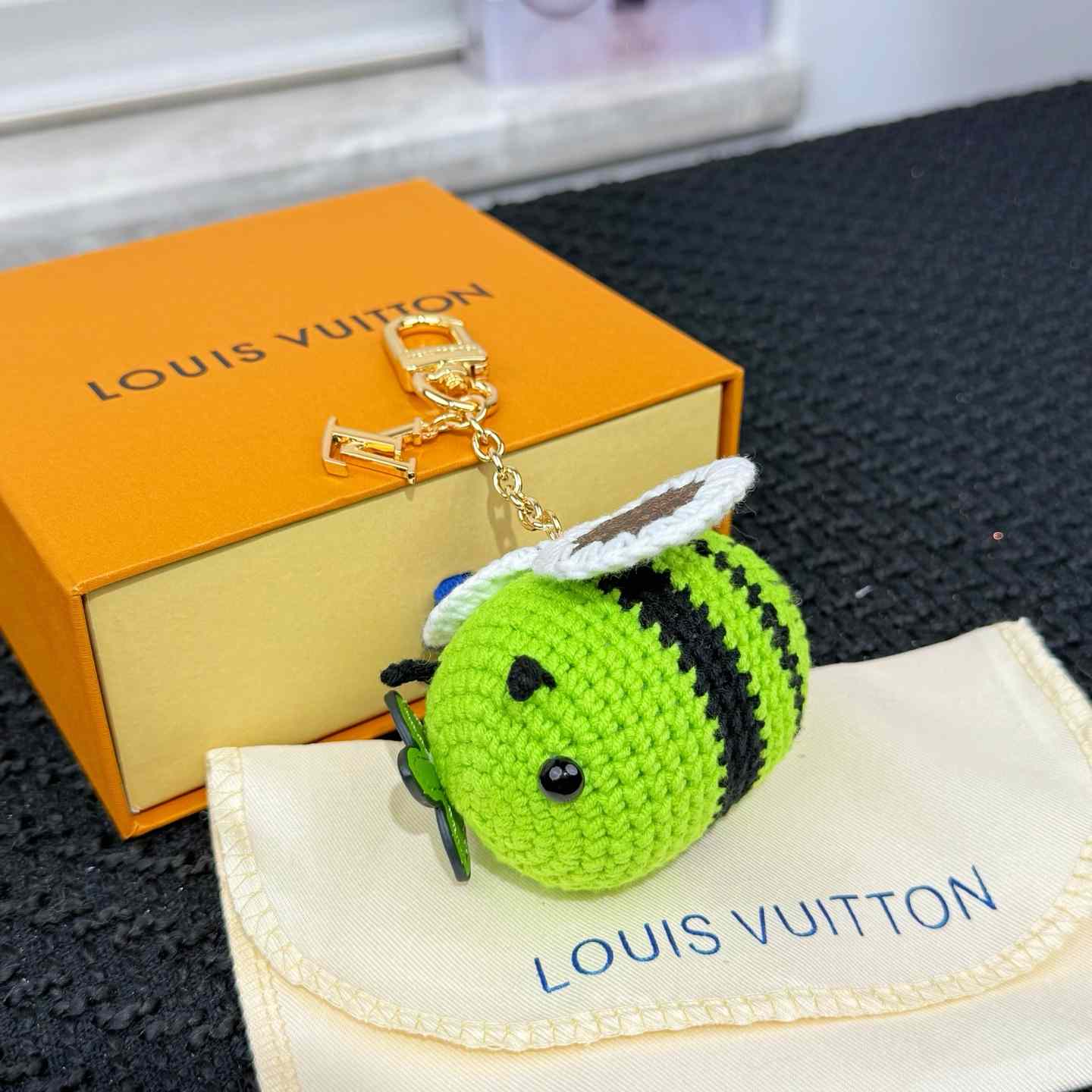 Louis Vuitton Bee LV Crochet Bag Charm   M02585 - DopestKickz