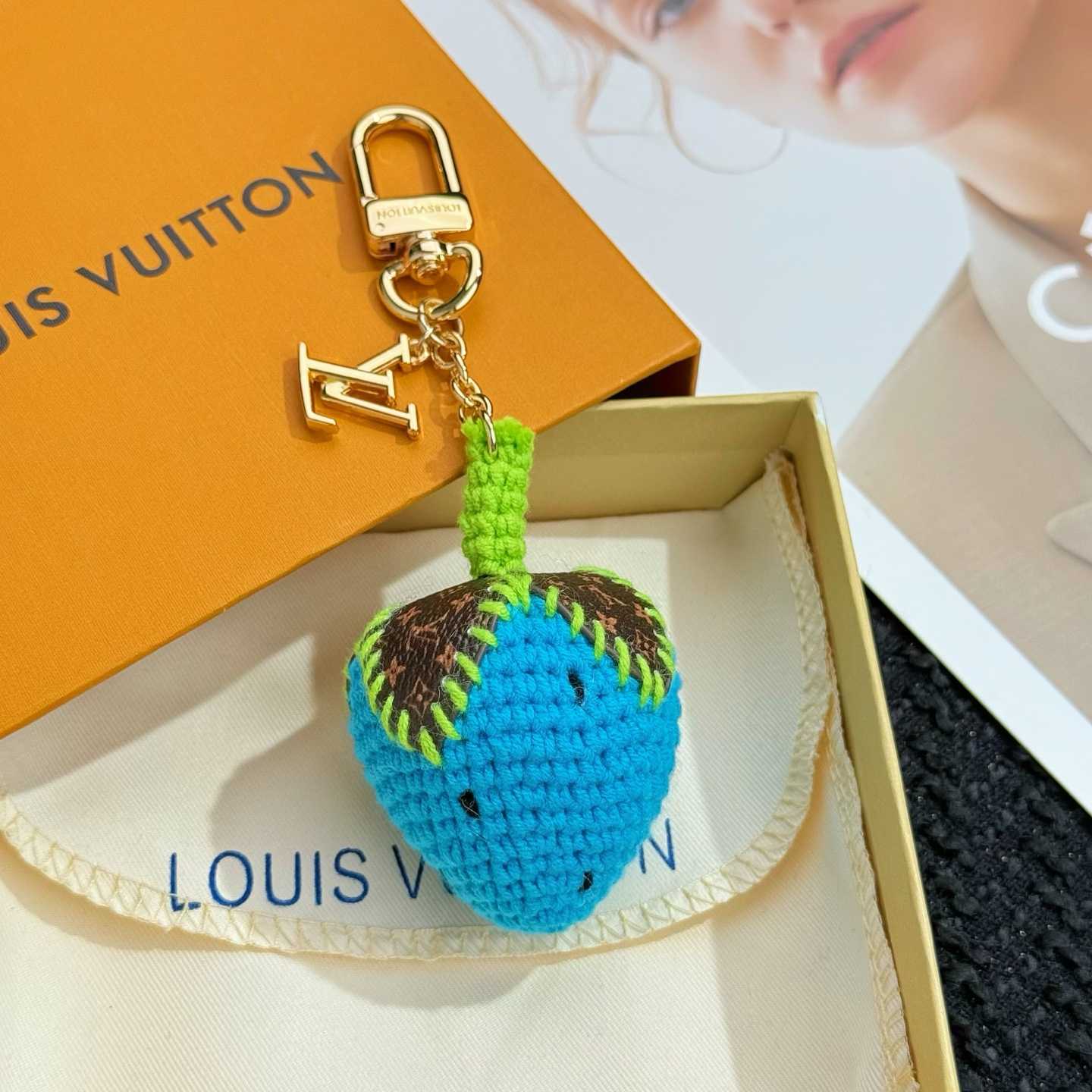 Louis Vuitton Berrylicious Crochet Bag Charm   M02583 - DopestKickz