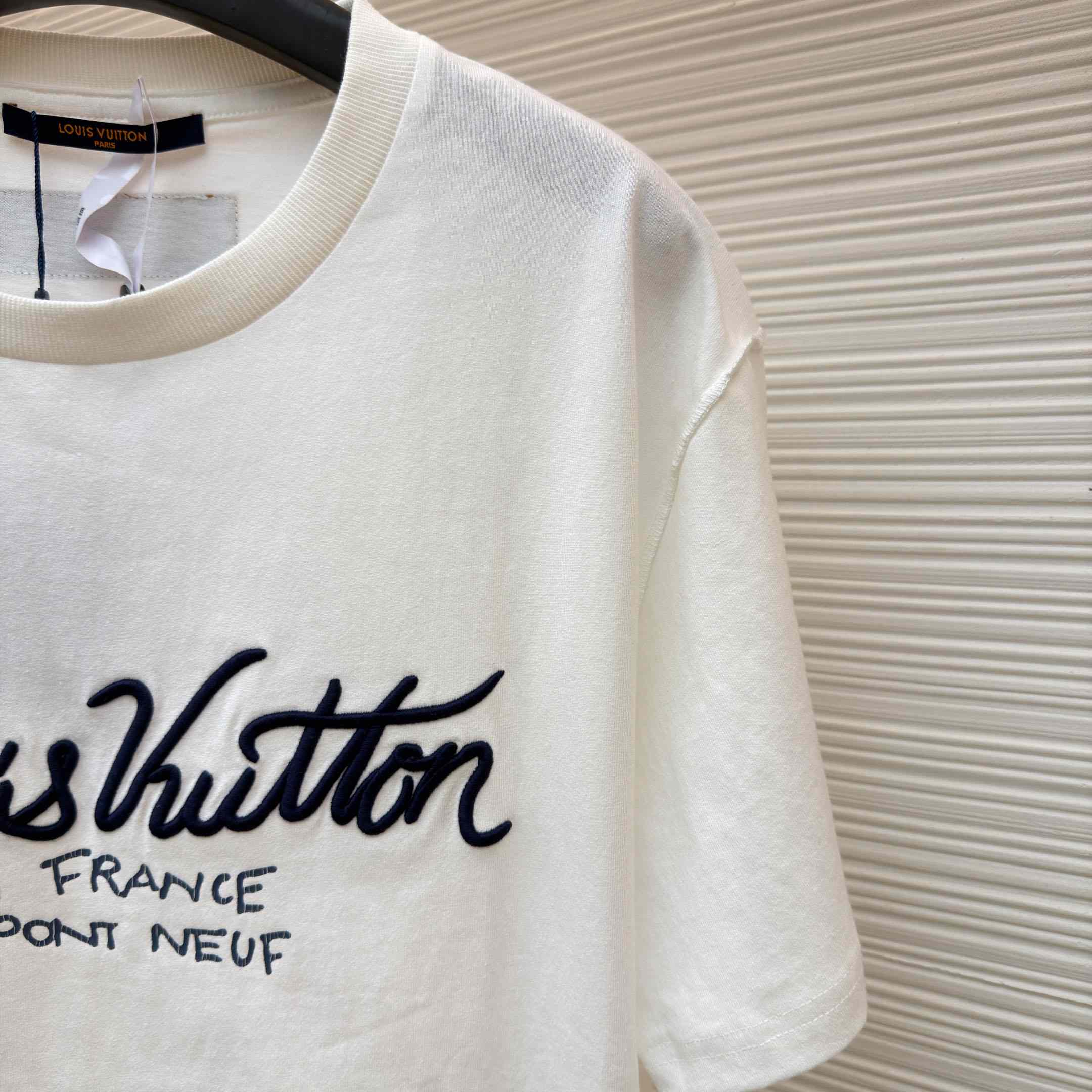  Louis Vuitton Embroidery T-Shirt - DopestKickz