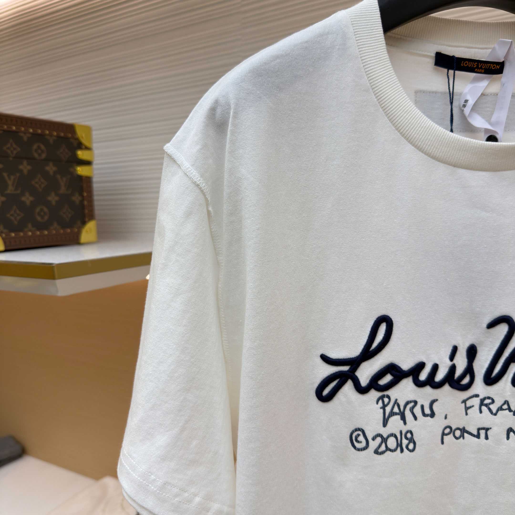  Louis Vuitton Embroidery T-Shirt - DopestKickz