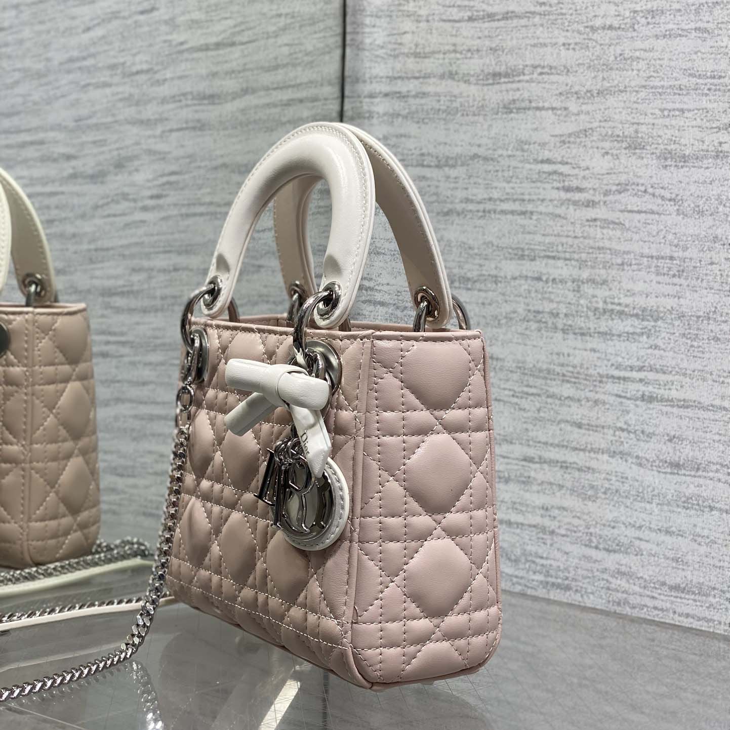 Dior Or Mini Lady Dior Bag with Chain  - DopestKickz