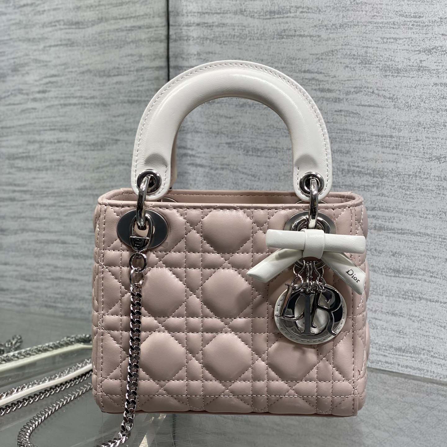 Dior Or Mini Lady Dior Bag with Chain  - DopestKickz