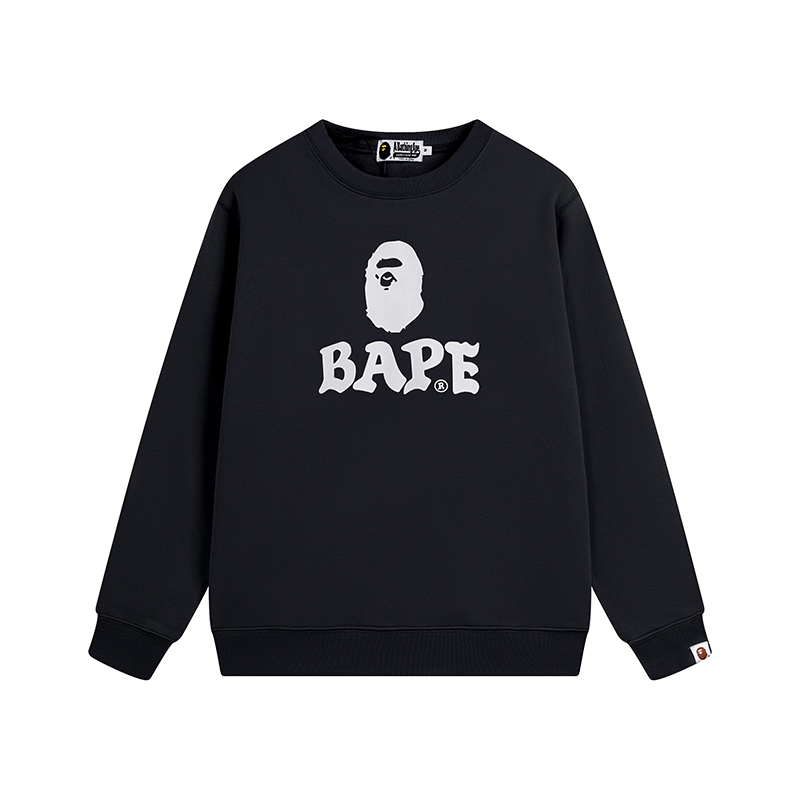 Bape Relaxed Fit Crewneck 'Black' - DopestKickz
