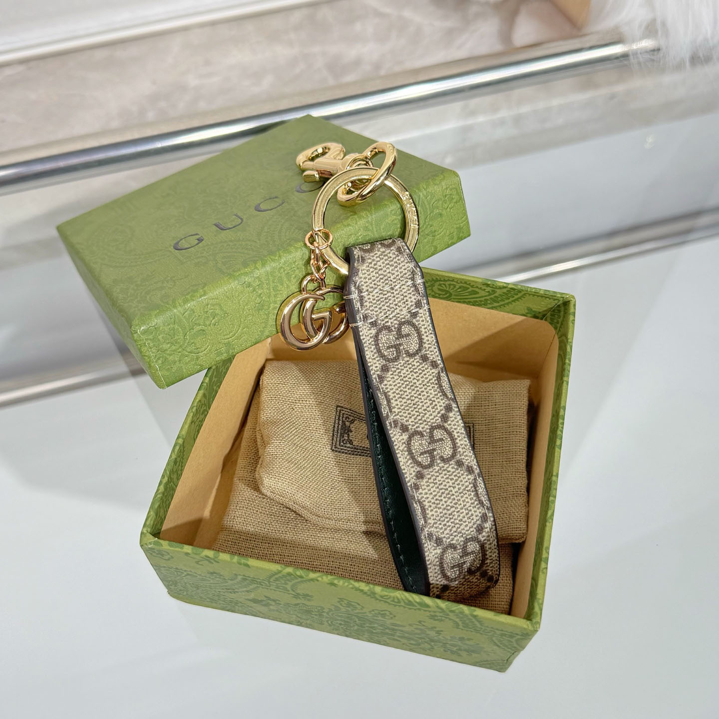 Gucci GG Keychain With Double G  - DopestKickz