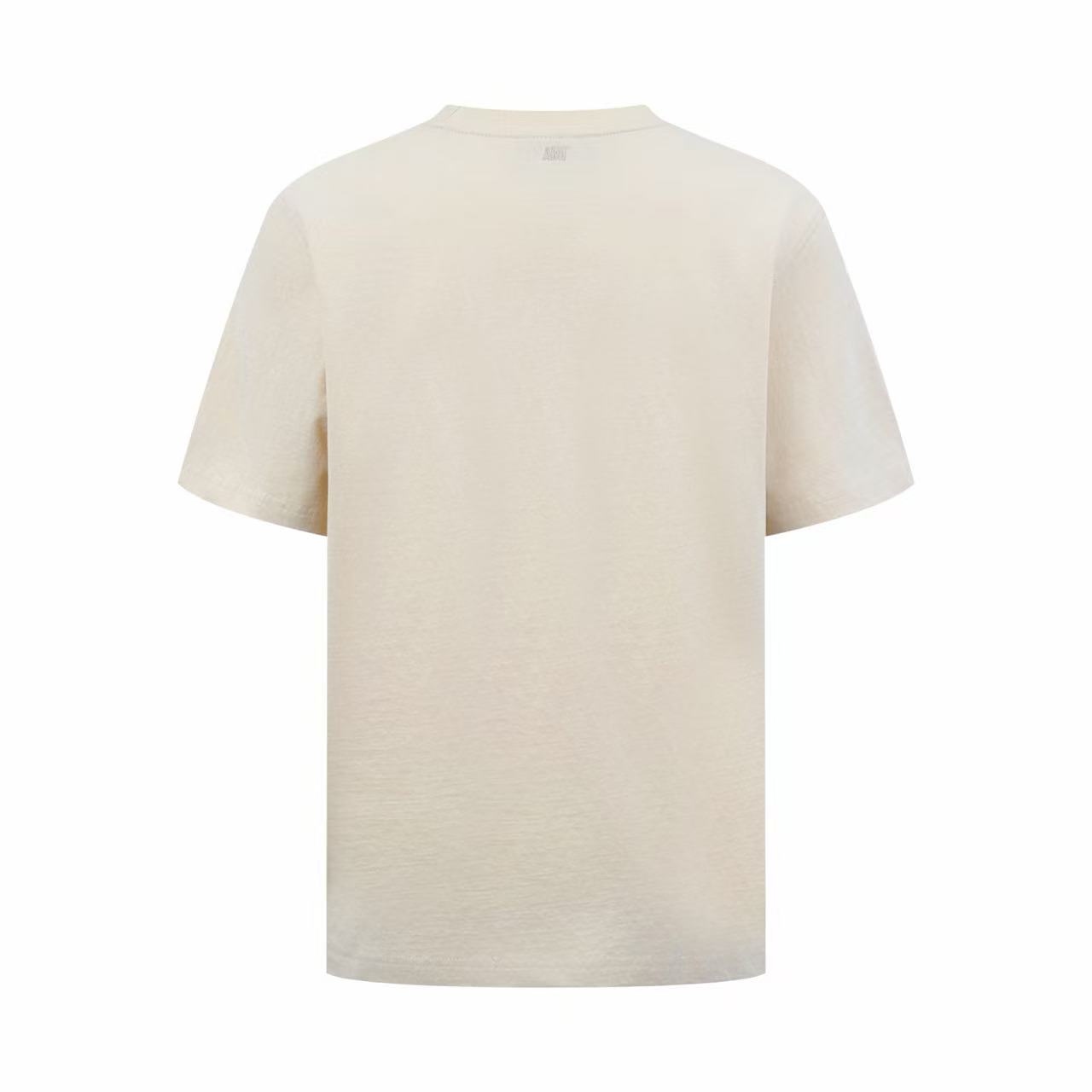 AMI Paris White Cotton Ami De Coeur T-shirt - DopestKickz