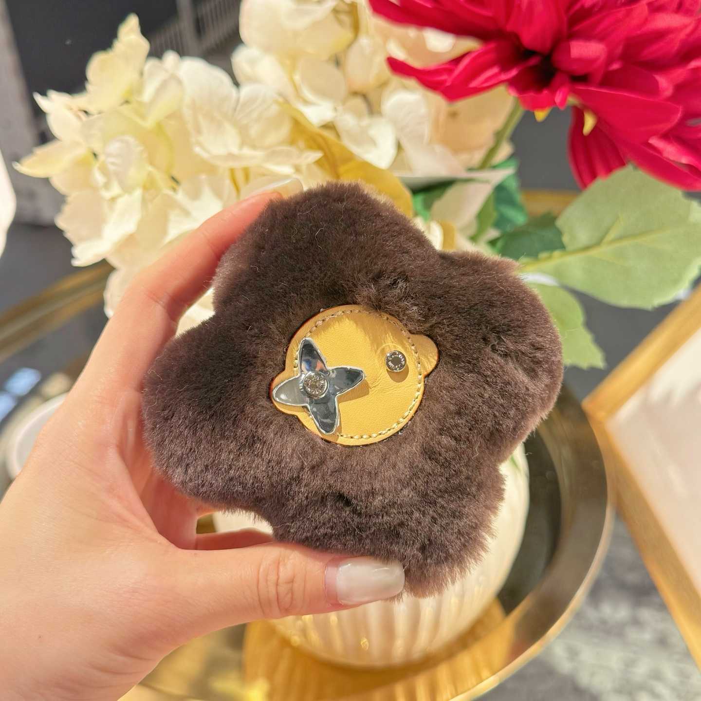 Louis Vuitton Vivienne Shearling Bag Charm   - DopestKickz