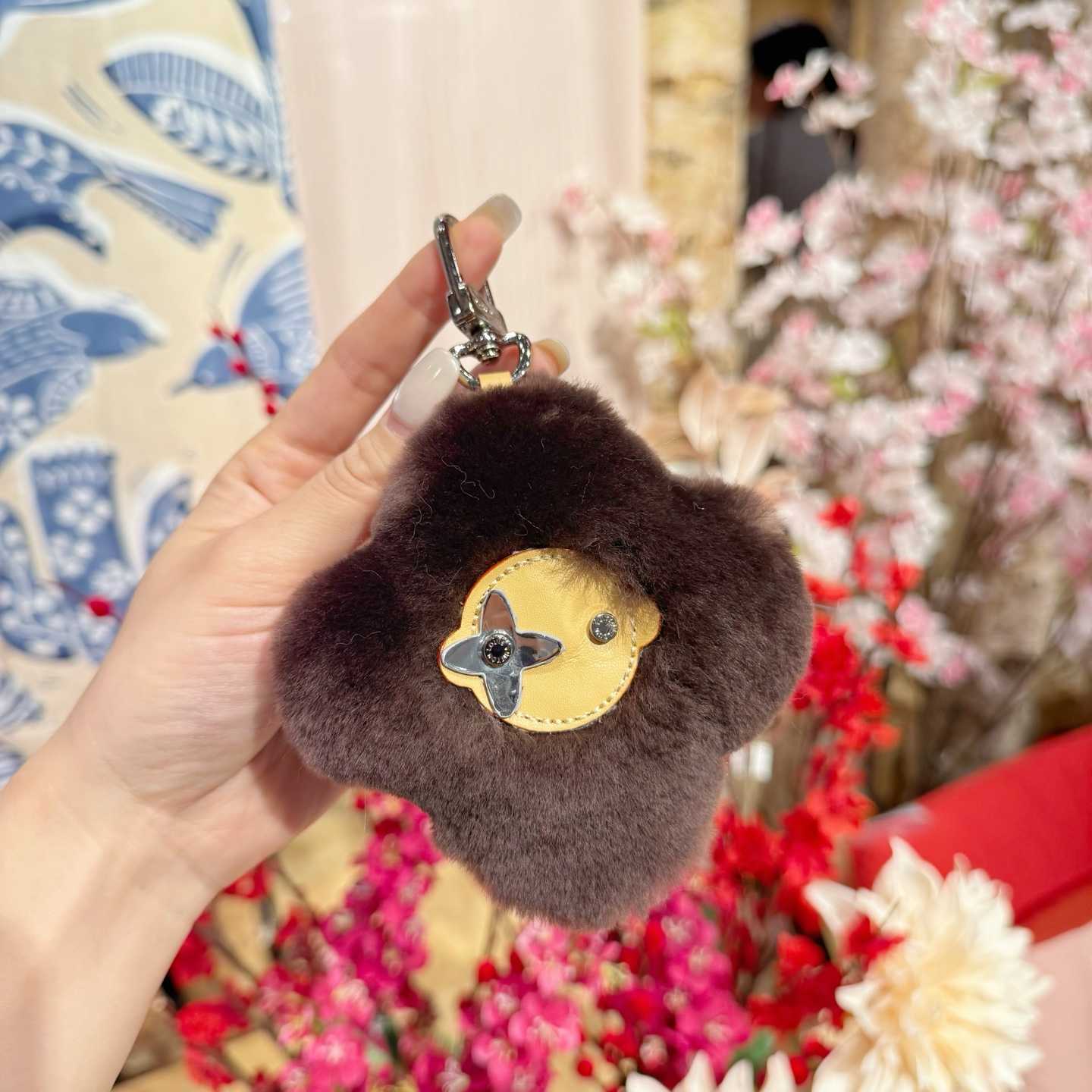 Louis Vuitton Vivienne Shearling Bag Charm   - DopestKickz