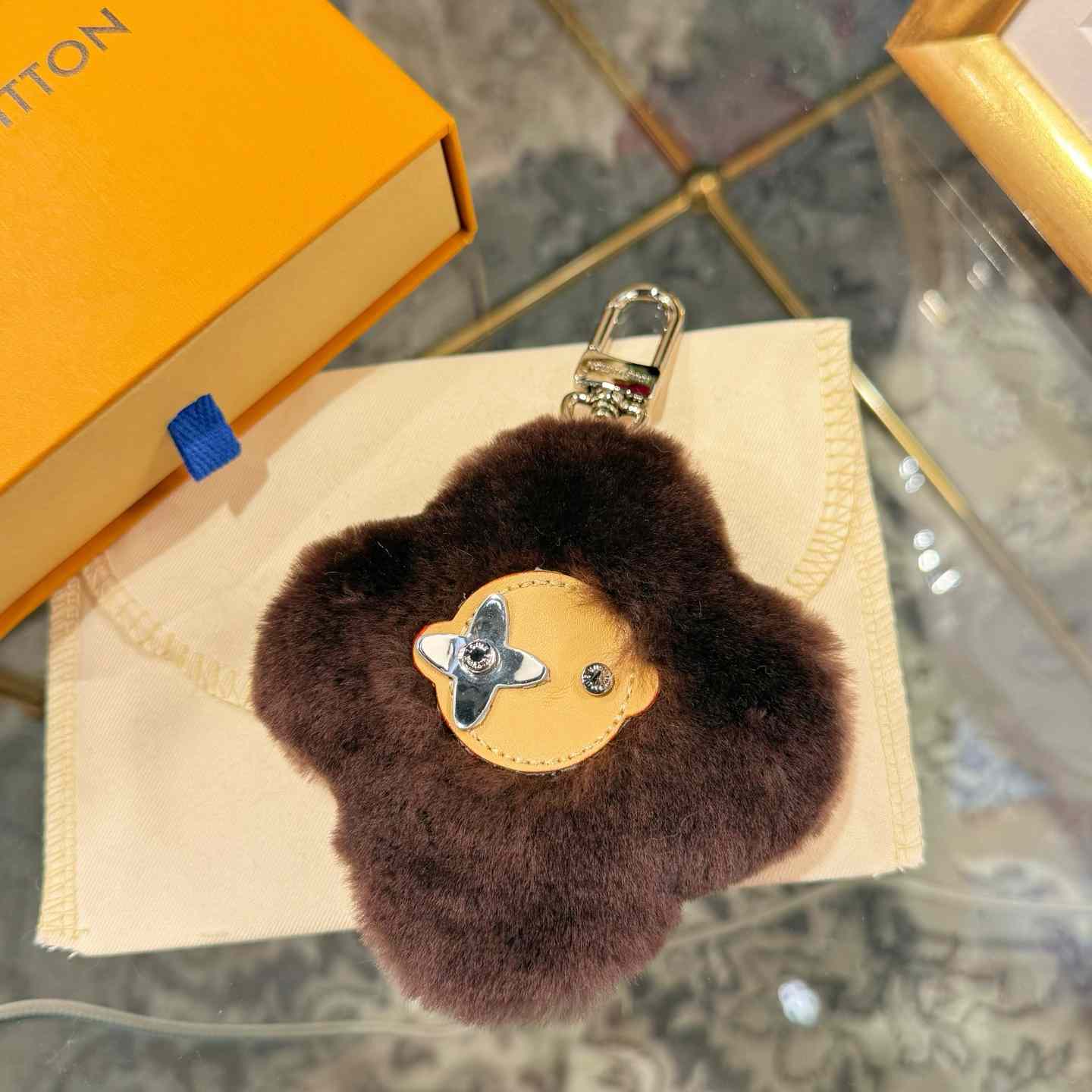 Louis Vuitton Vivienne Shearling Bag Charm   - DopestKickz