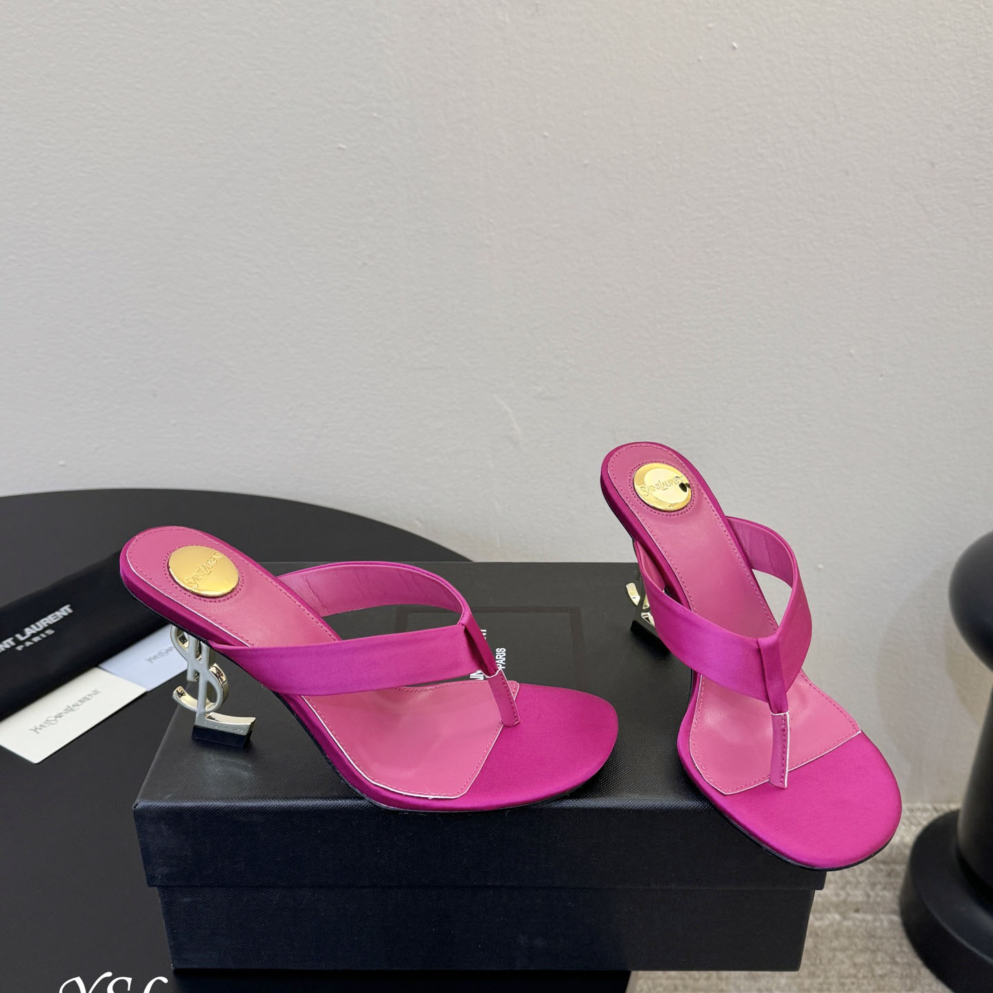 Saint Laurent OPYUM Mules In Satin  Crepe - DopestKickz