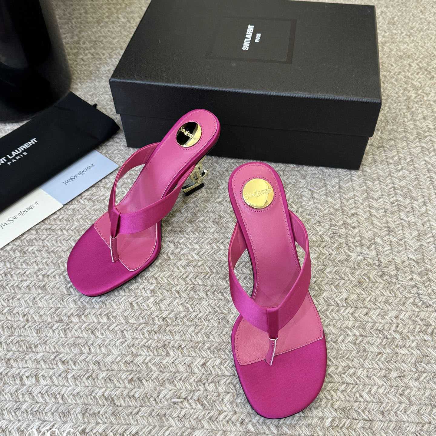 Saint Laurent OPYUM Mules In Satin  Crepe - DopestKickz