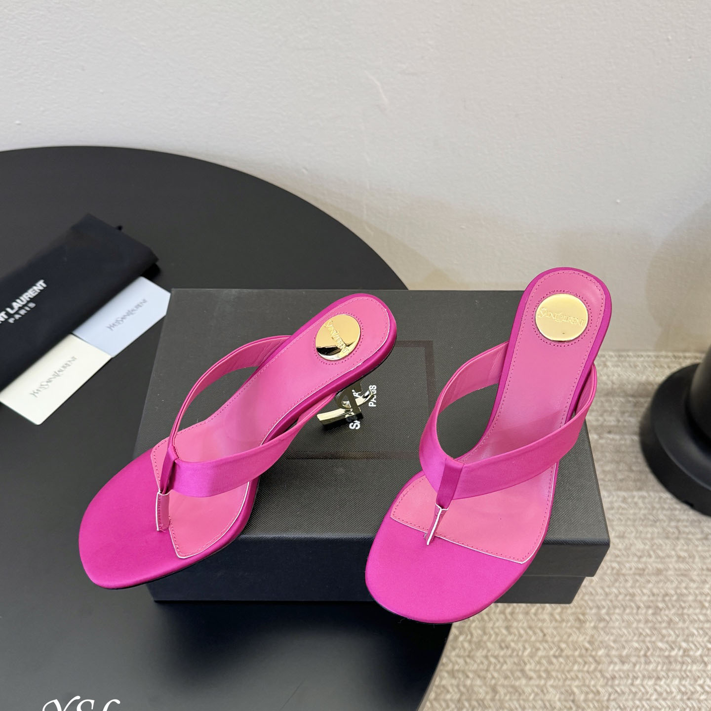 Saint Laurent OPYUM Mules In Satin  Crepe - DopestKickz