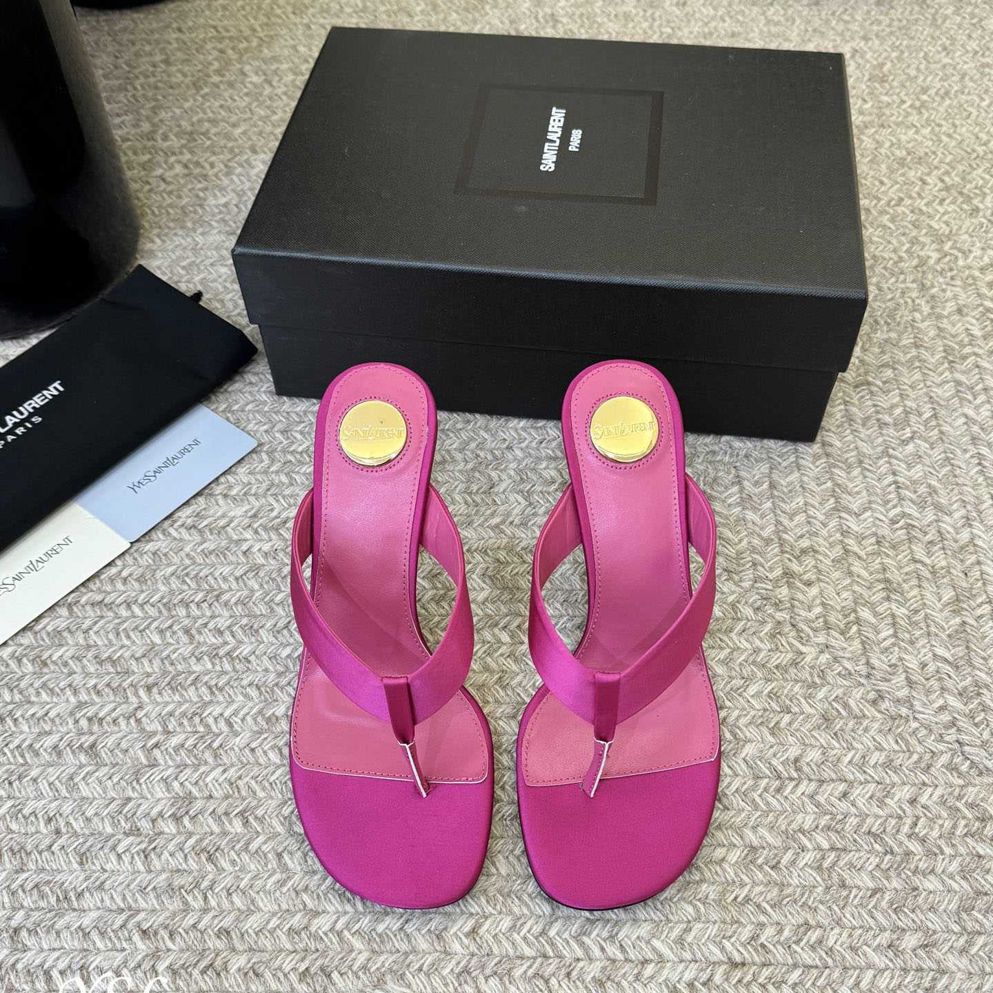 Saint Laurent OPYUM Mules In Satin  Crepe - DopestKickz