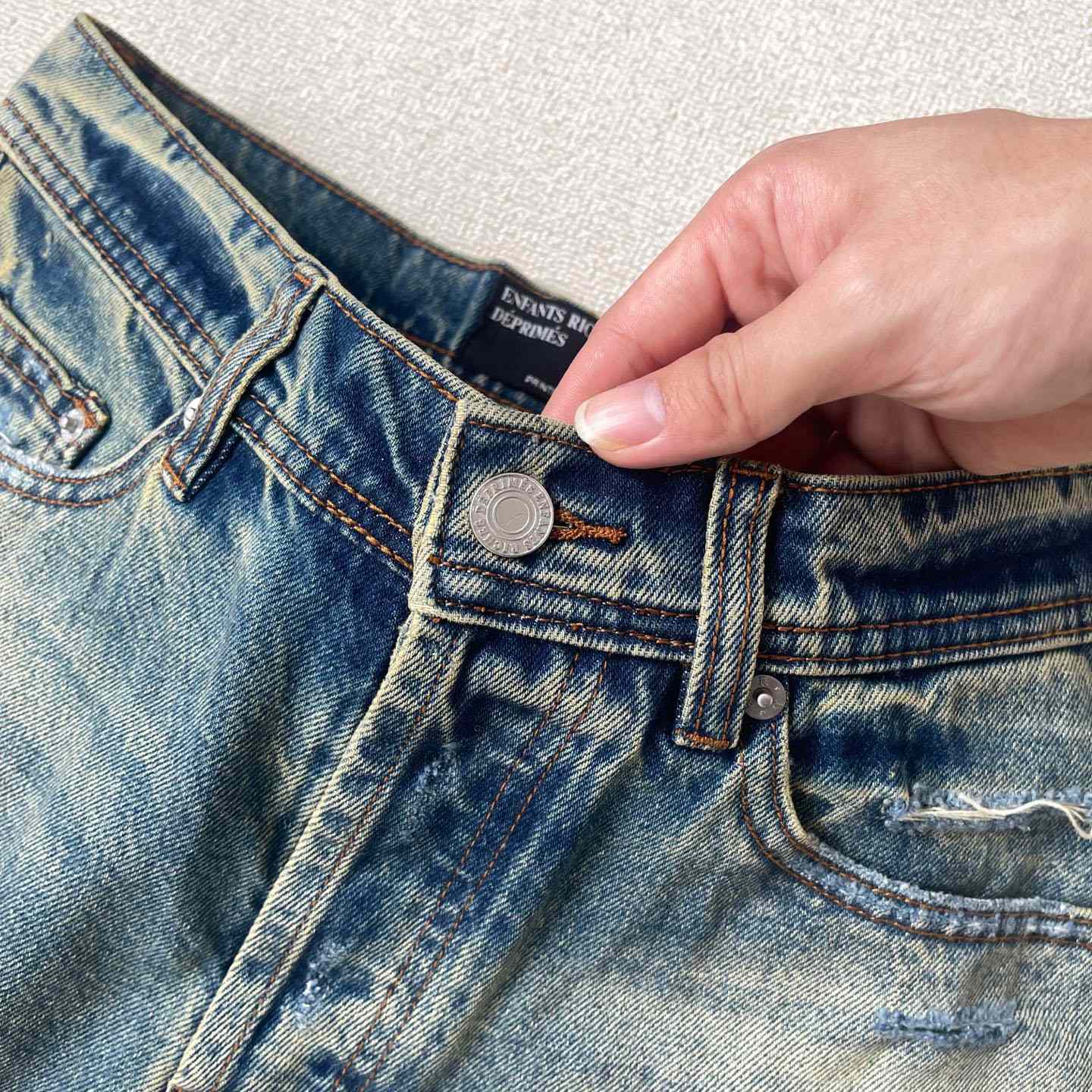 Enfants Riches Déprimés Corpse Pose Jeans 'Yellow Tint' - DopestKickz