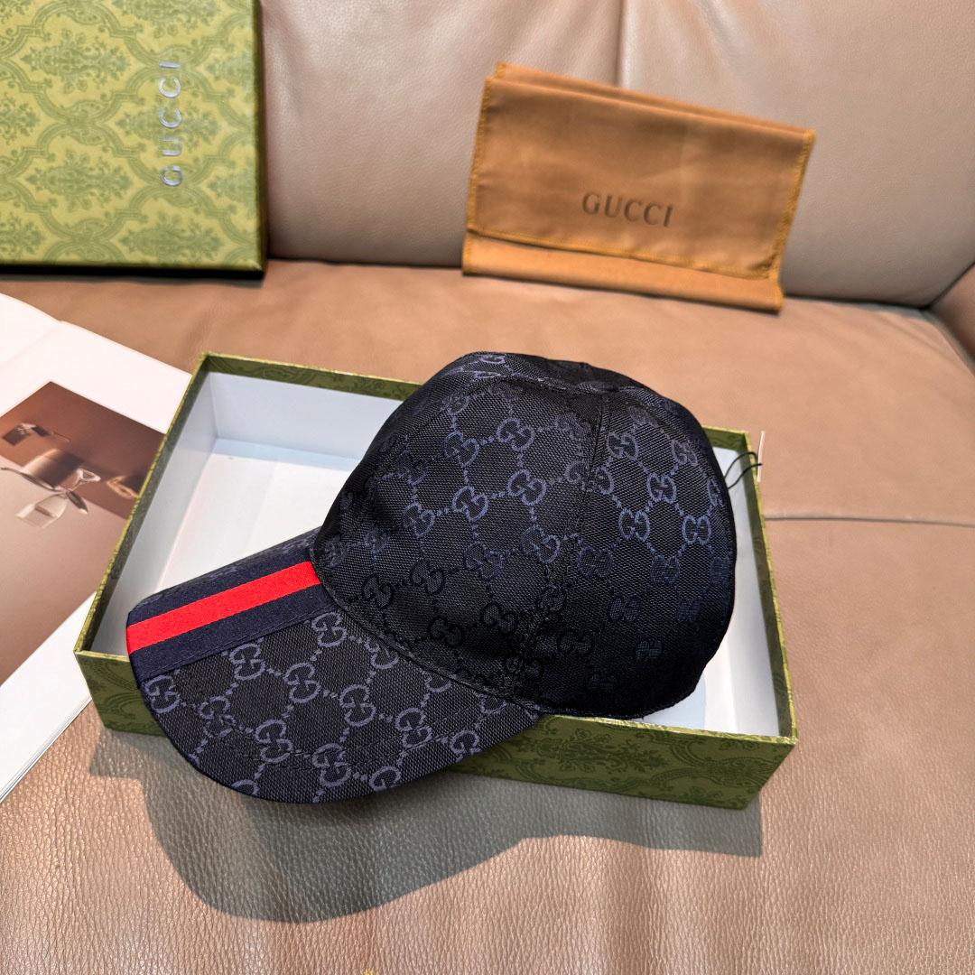 Gucci GG Cotton Baseball Hat With Web - DopestKickz