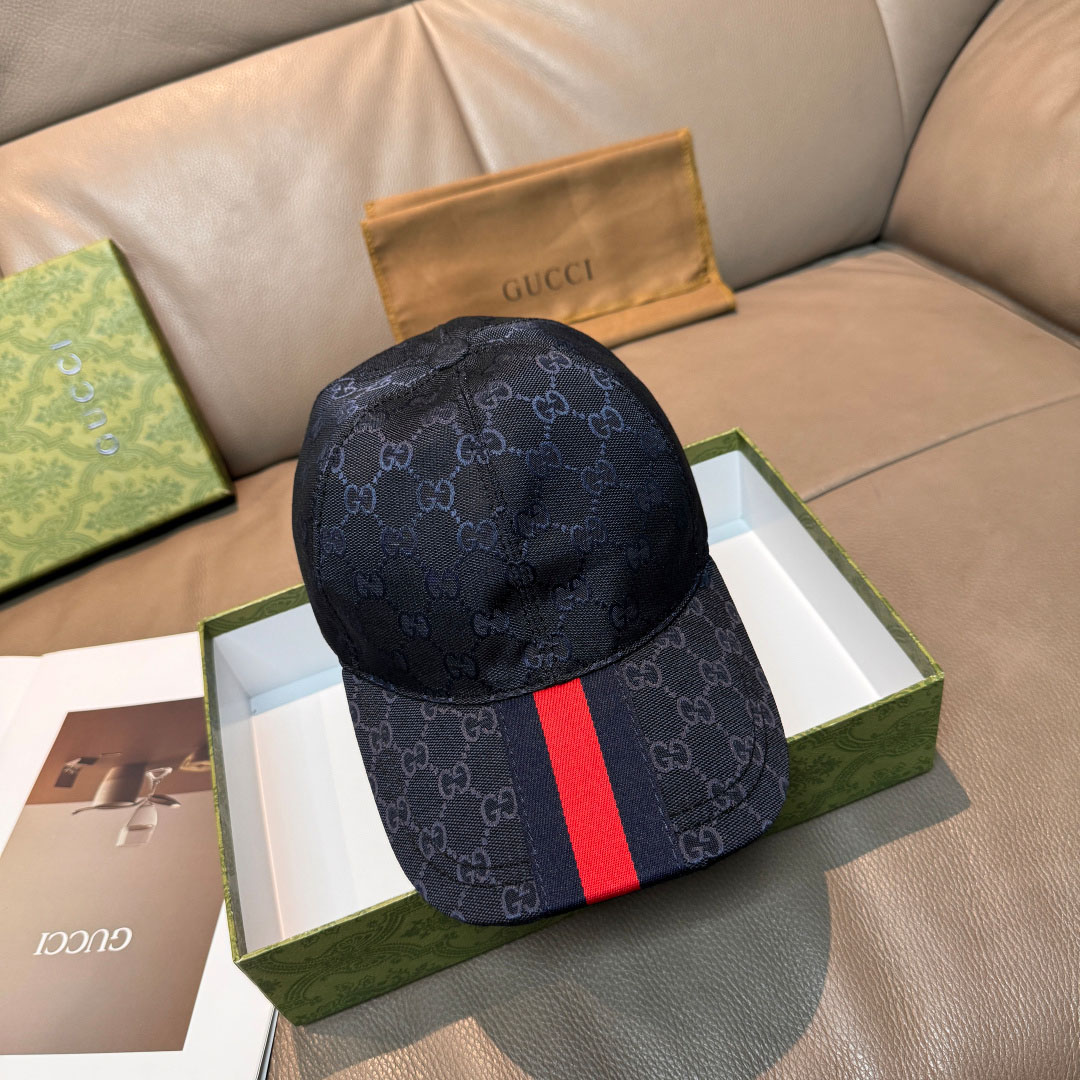 Gucci GG Cotton Baseball Hat With Web - DopestKickz