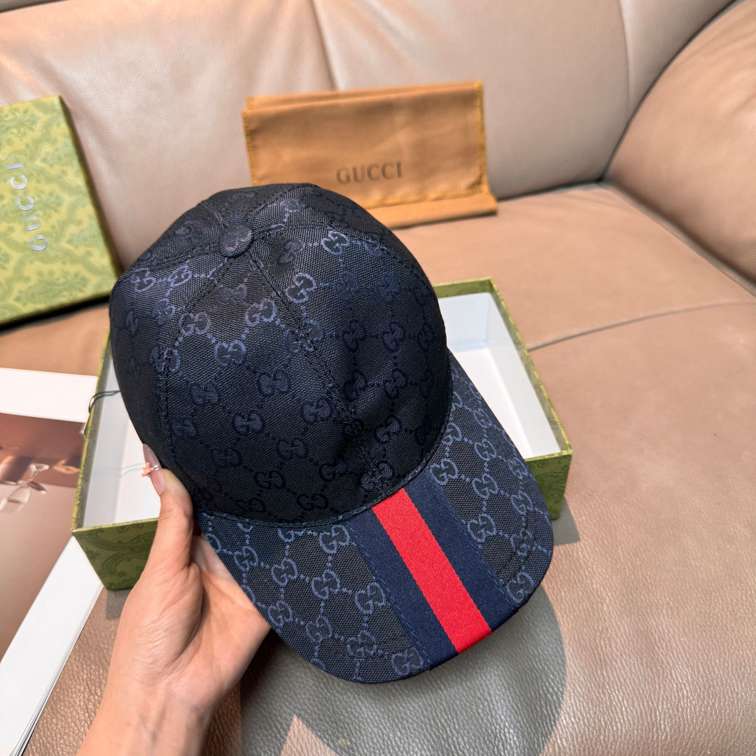 Gucci GG Cotton Baseball Hat With Web - DopestKickz