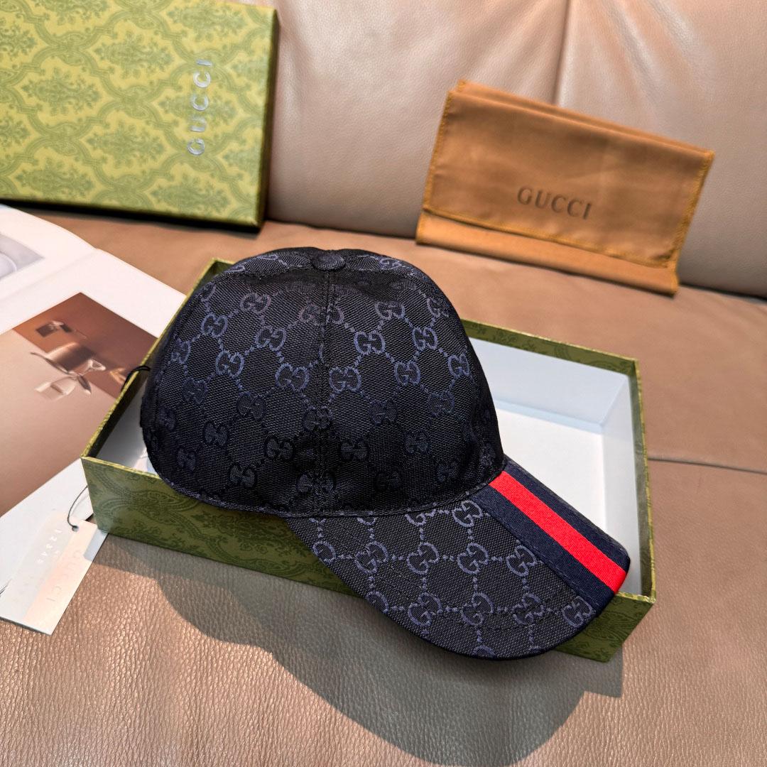 Gucci GG Cotton Baseball Hat With Web - DopestKickz