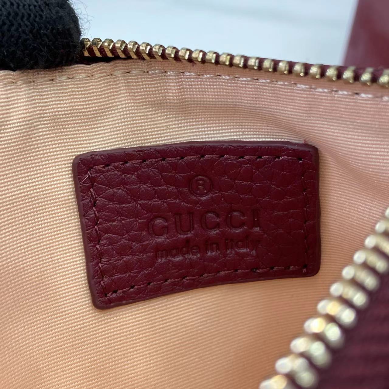 Gucci Bi-color GG Marmont Zip Key Pouch - DopestKickz