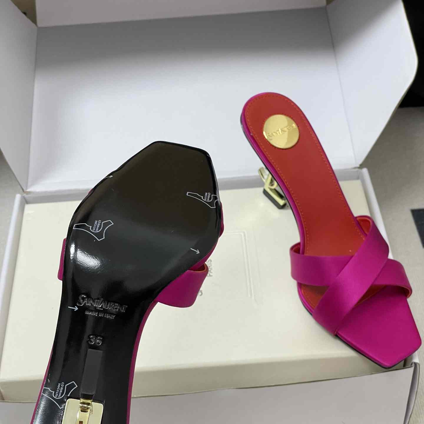 Saint Laurent Opyum Mules In Satin Crepe  - DopestKickz