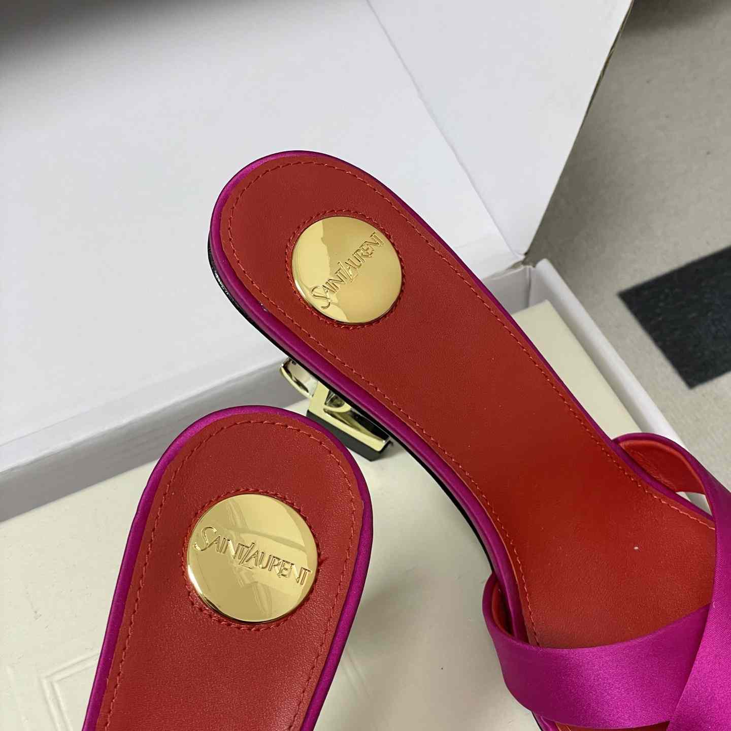 Saint Laurent Opyum Mules In Satin Crepe  - DopestKickz