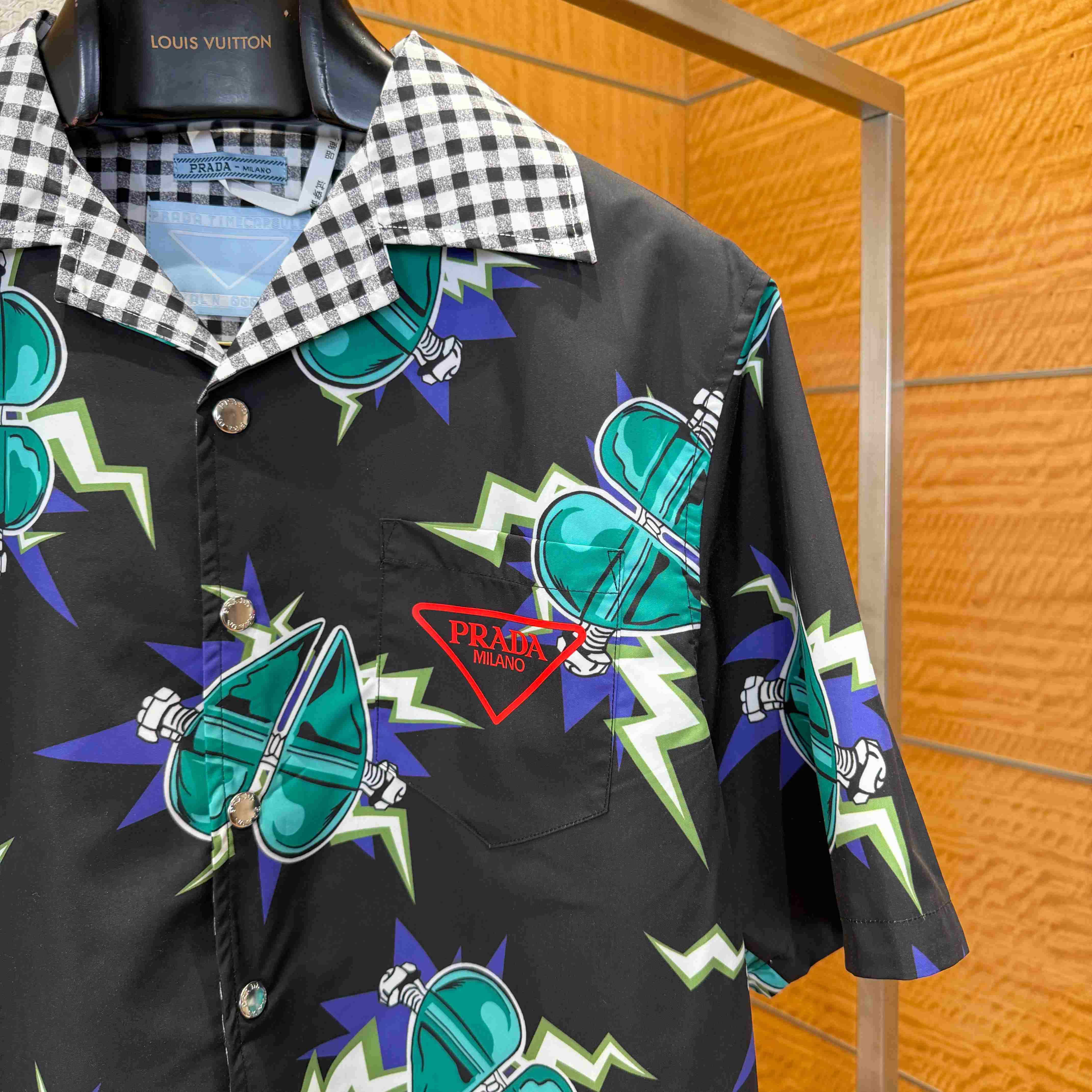 Prada Timecapsule Printed Cotton Shirt - DopestKickz