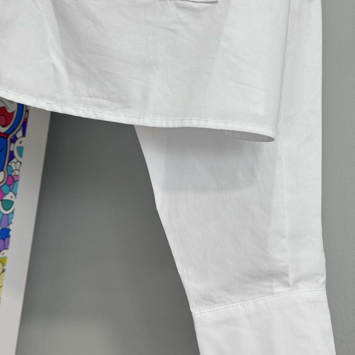 Miu Miu Logo-embroidered Cropped Poplin Shirt - DopestKickz