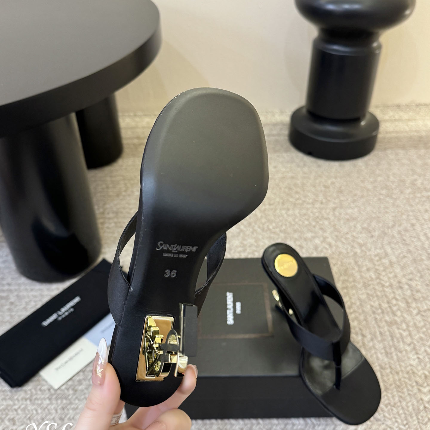 Saint Laurent OPYUM Mules In Satin  Crepe - DopestKickz