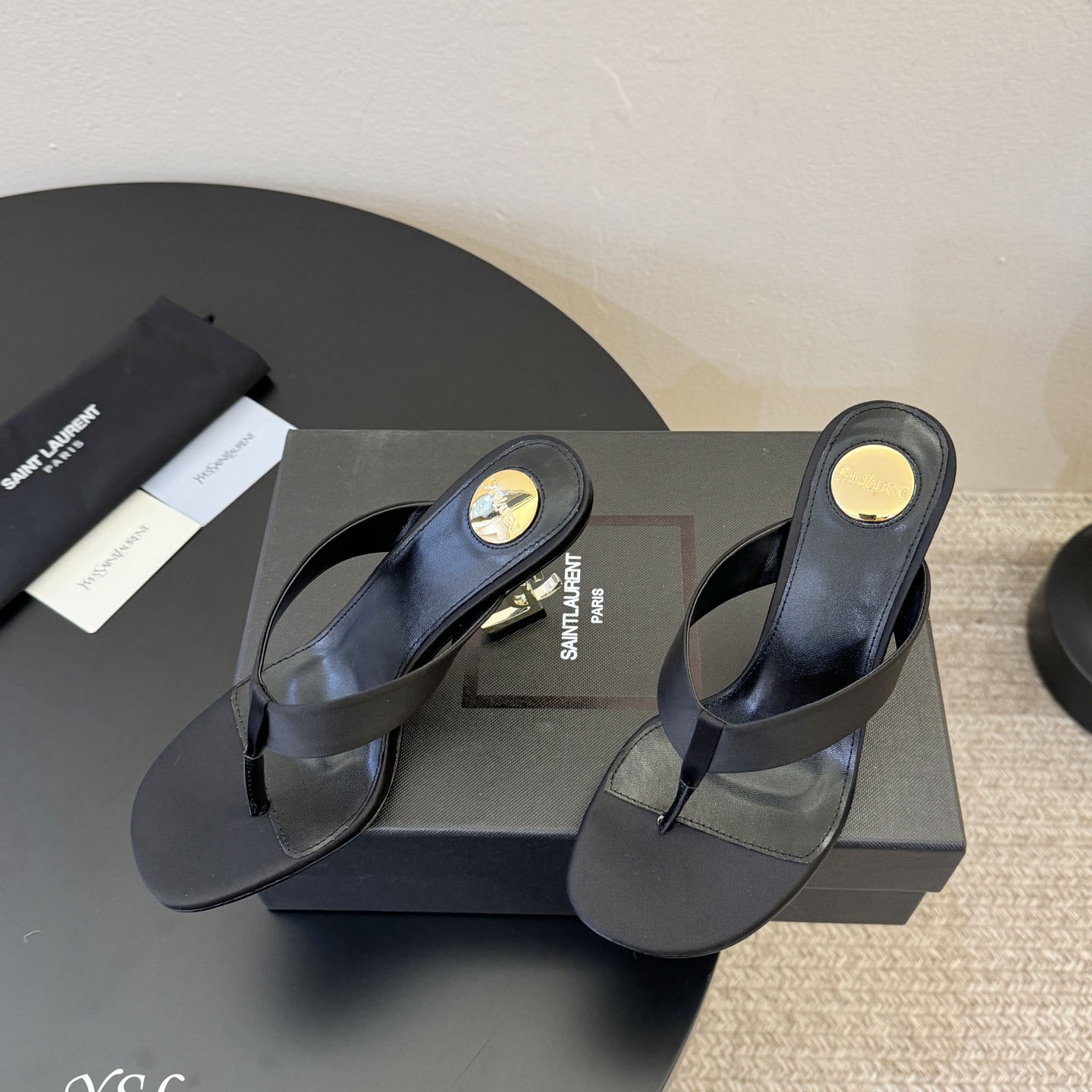 Saint Laurent OPYUM Mules In Satin  Crepe - DopestKickz