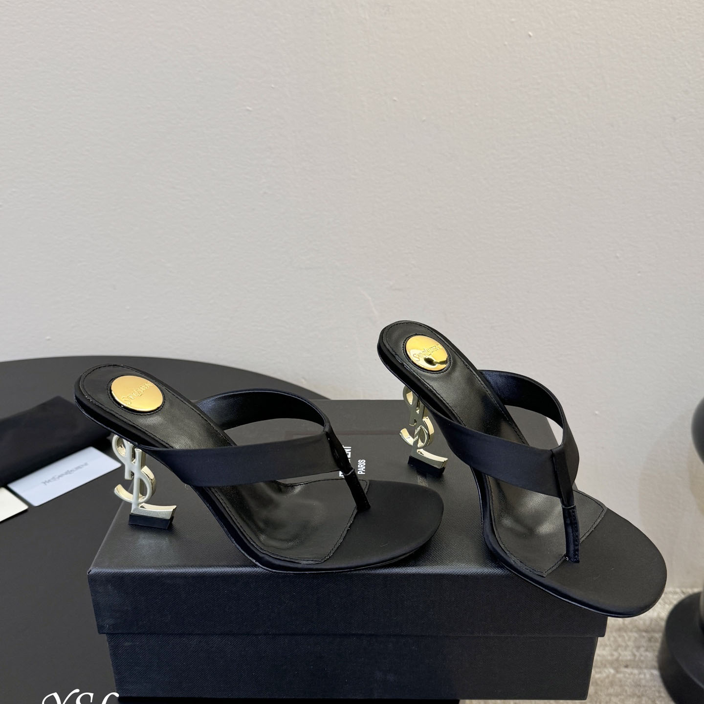 Saint Laurent OPYUM Mules In Satin  Crepe - DopestKickz