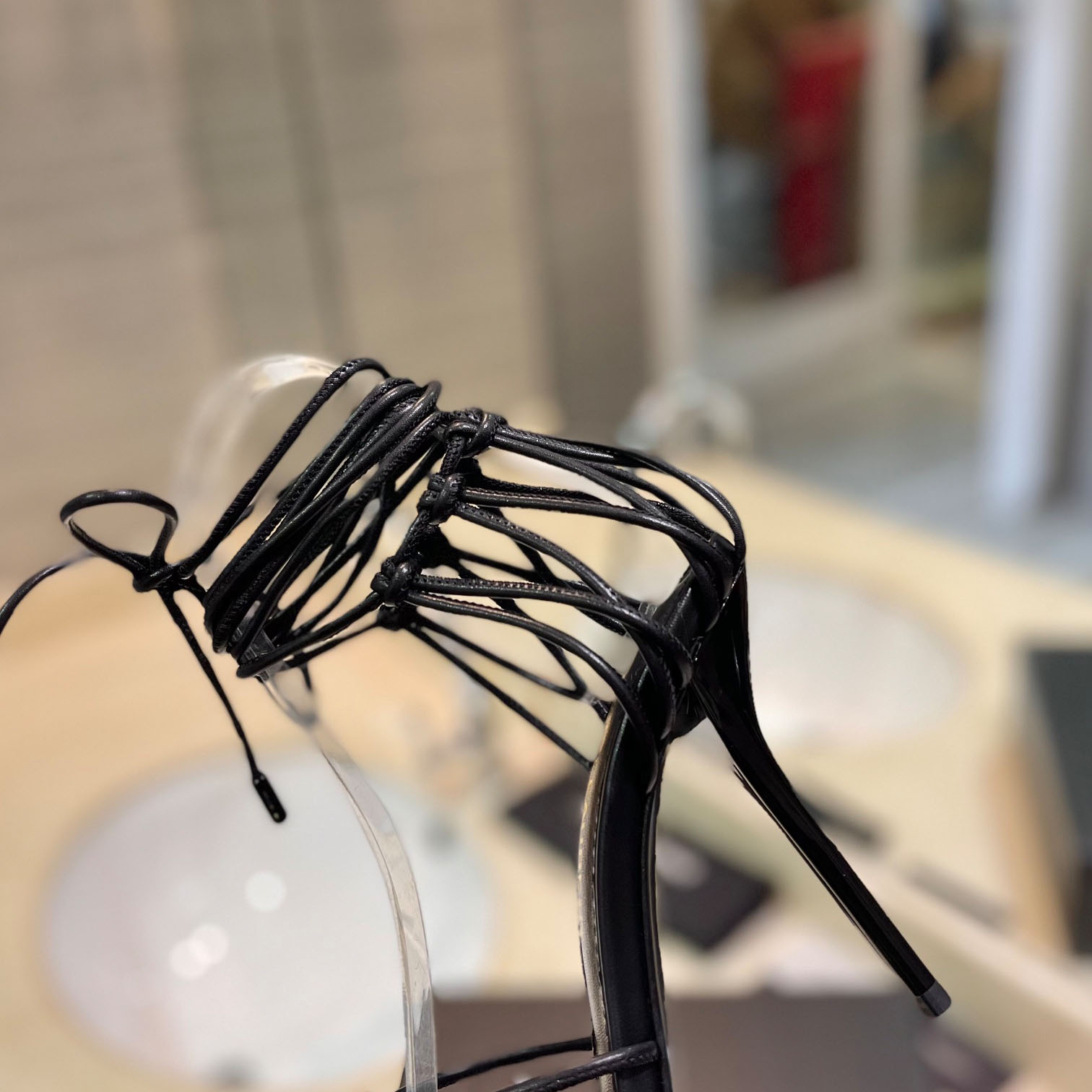 Saint Laurent BABYLONE Sandals In Smooth Leather - DopestKickz