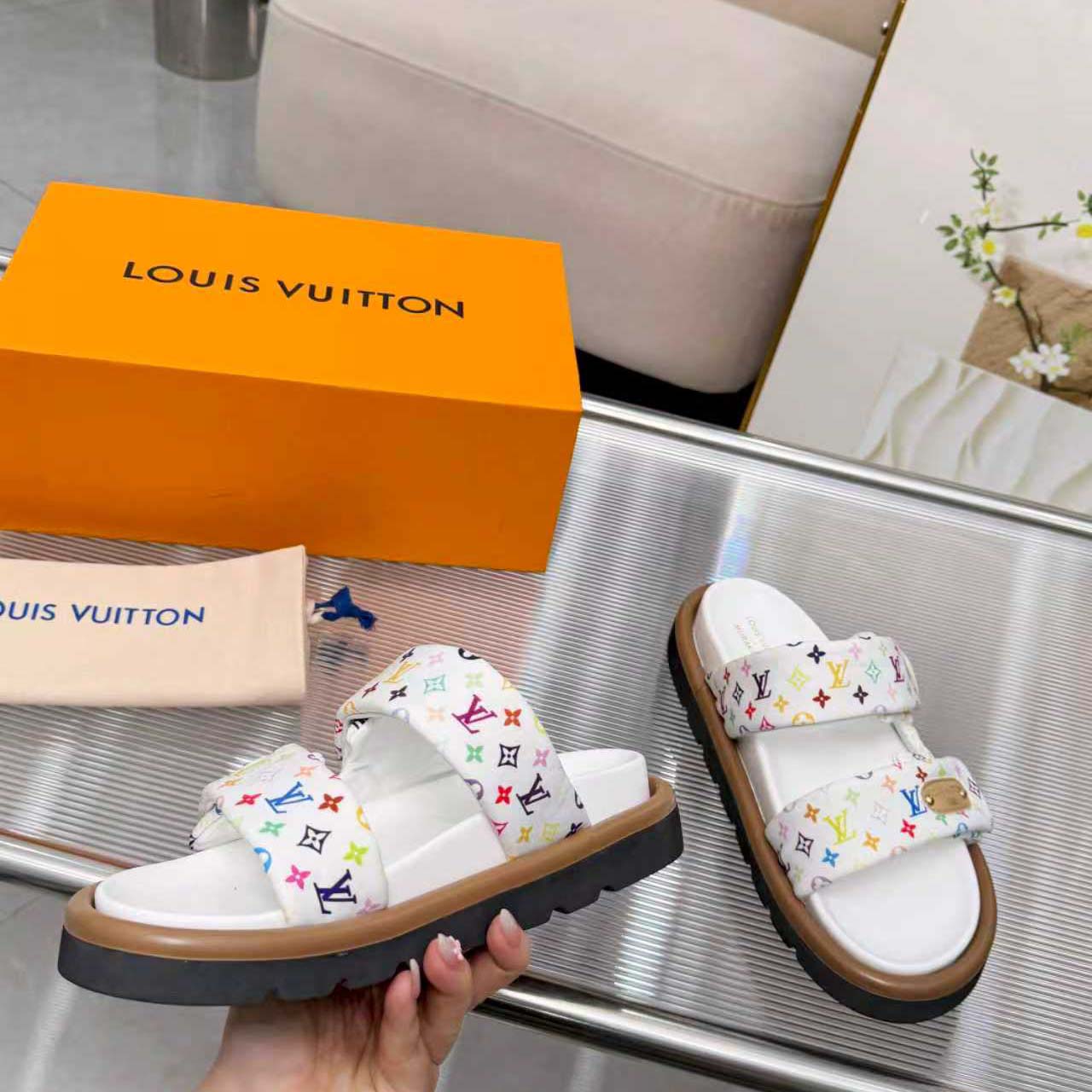 Louis Vuitton LV x TM Pool Pillow Comfort Mule   1AJNEW - DopestKickz