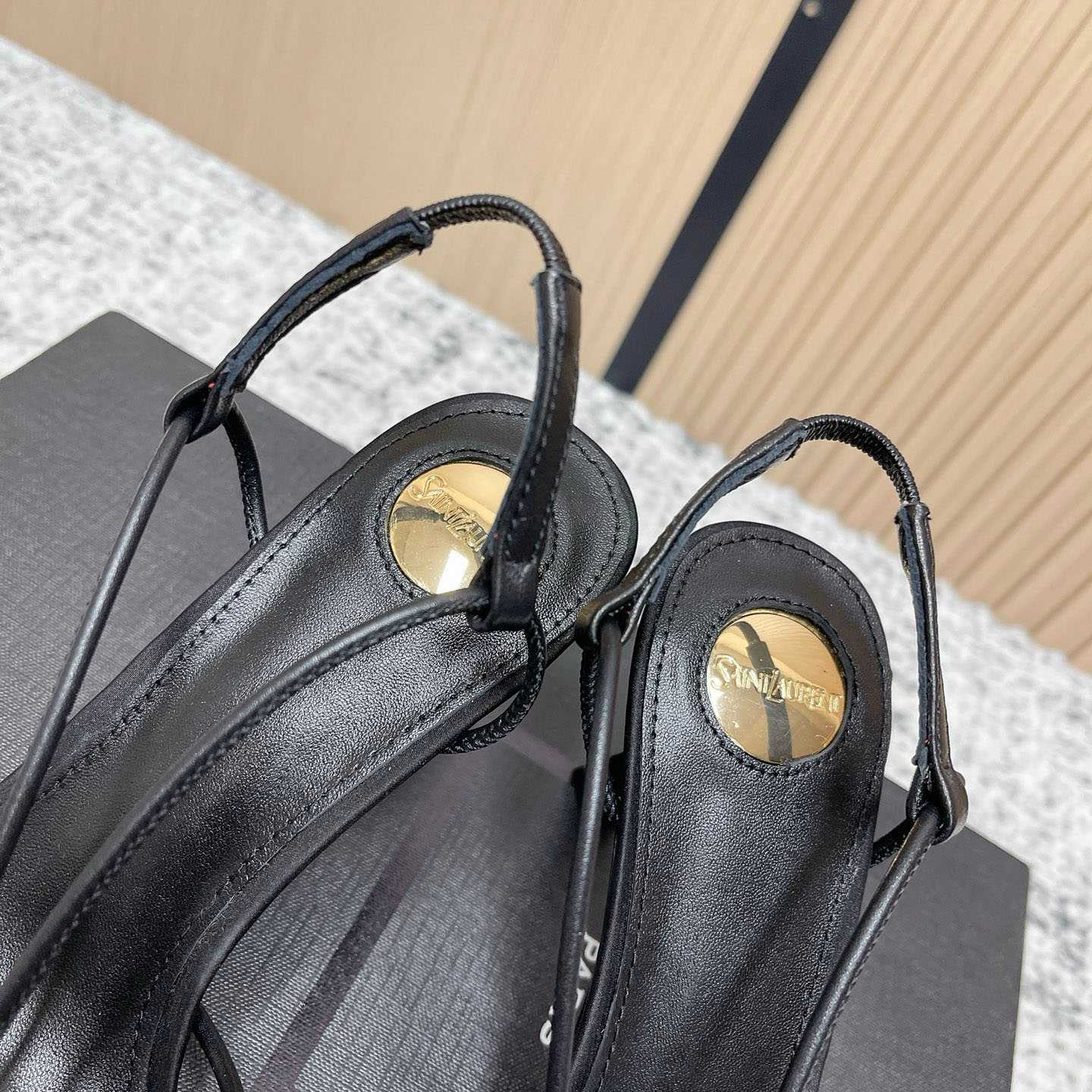 Saint Laurent JERRY Sandals In Smooth Leather - DopestKickz