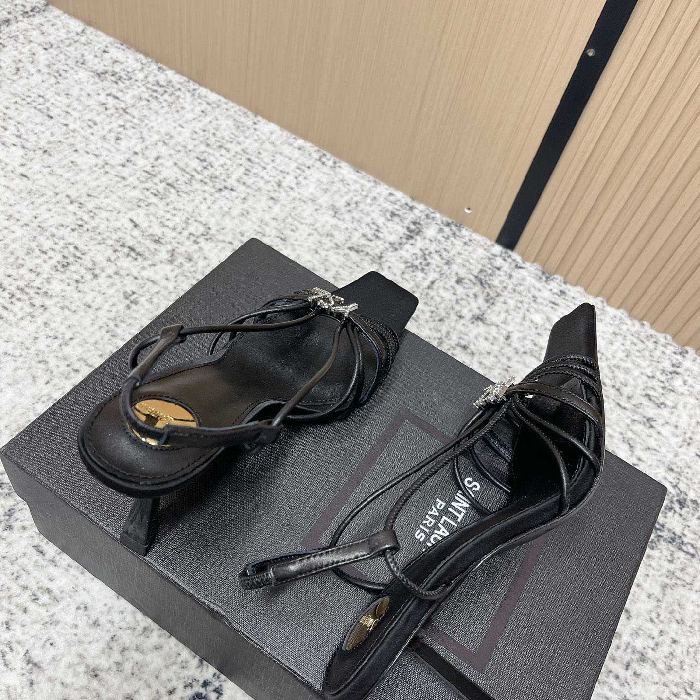 Saint Laurent JERRY Sandals In Smooth Leather - DopestKickz