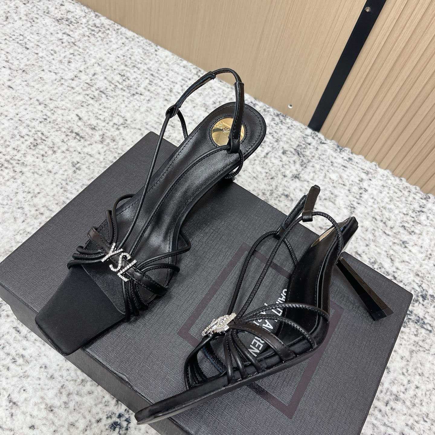 Saint Laurent JERRY Sandals In Smooth Leather - DopestKickz