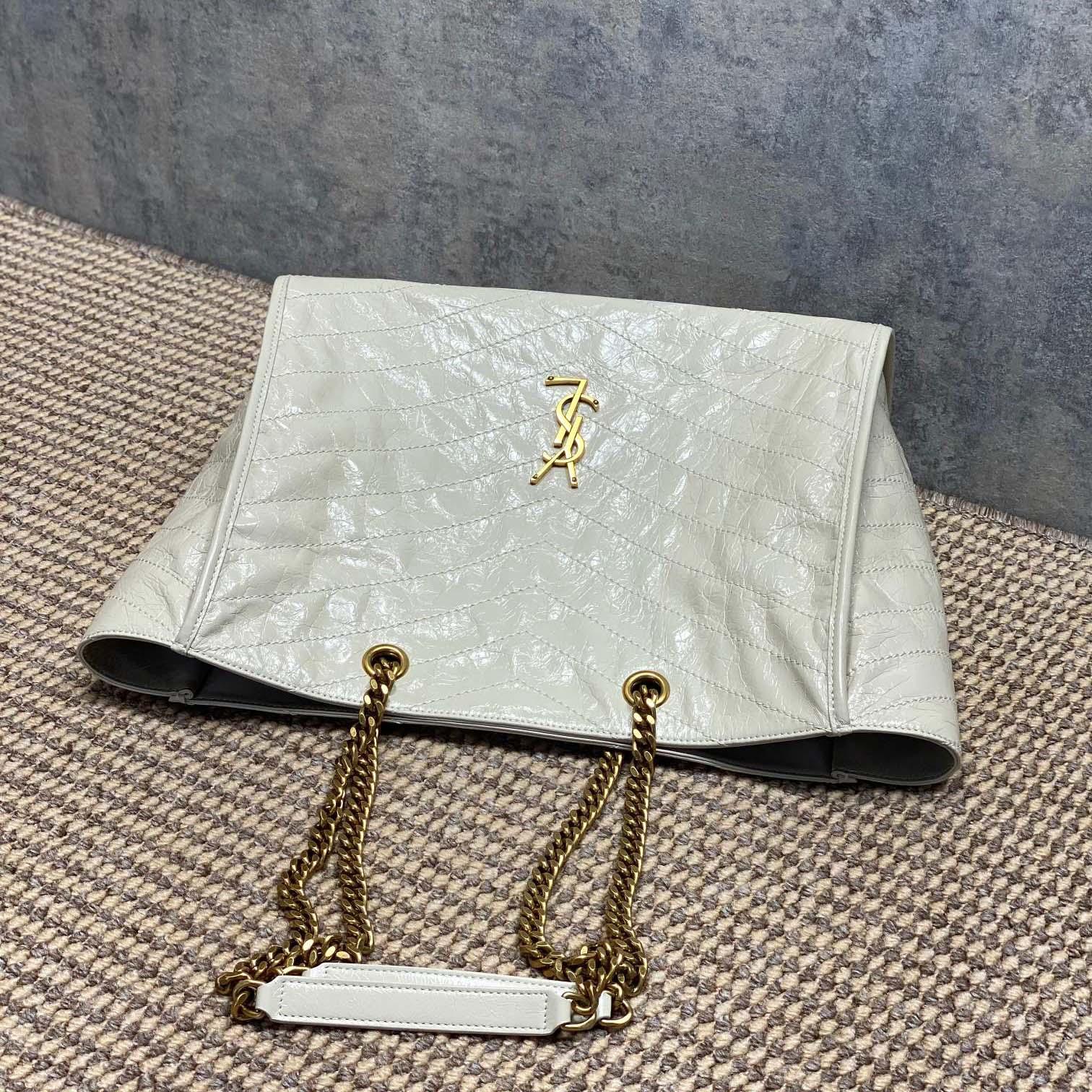 Saint Laurent Nini Shopping In Vintage Leather - DopestKickz